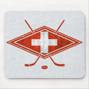 Schweizer Eis-Hockey-Flagge die Schweiz Mousepad