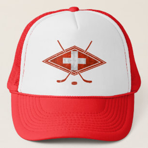 Schweizer Eis-Hockey-Flagge Truckerkappe