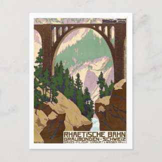 Schweizer Eisenbahn, Reise, Vintage Postkarte