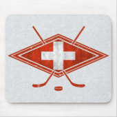 Schweizer Eishockey-Flag Schweiz Mousepad (Vorne)