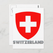 Schweizer Emblem Postkarte (Vorne/Hinten)