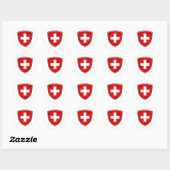 Schweizer Emblem-Schild für Schweizer Menschen Runder Aufkleber (Blatt)