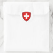 Schweizer Emblem-Schild für Schweizer Menschen Runder Aufkleber (Tasche)