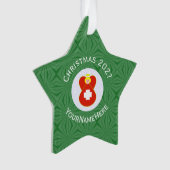 Schweizer Engel-Weihnachtsfahne Personalisiert Ornament (Vorderseite)