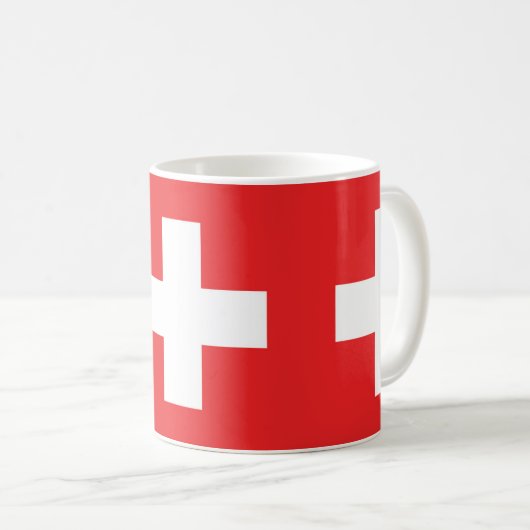 Schweizer Fahne Kaffeetasse (VorderseiteRechts)