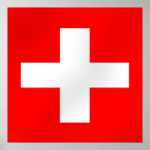 Schweizer Fahne Schweizer Schweizer Schweizer Sviz Poster (Vorne)