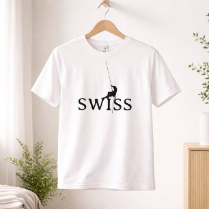 Schweizer Felsenklettern Minimalistische Silhouett T-Shirt