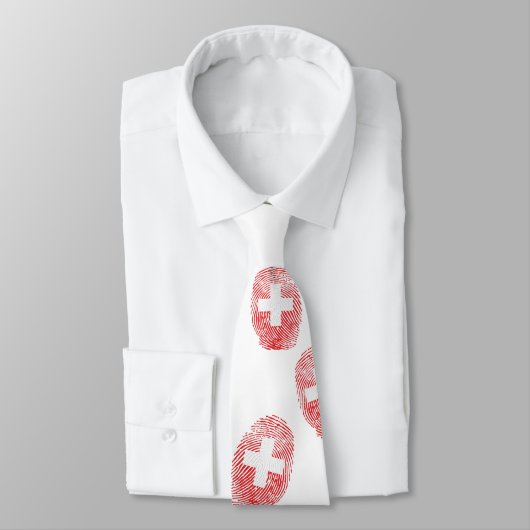 Schweizer Fingerabdruck Krawatte (Gebunden)
