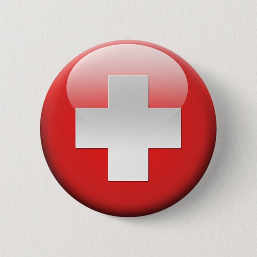 Schweizer Flagge 2,0 Button (Vorderseite)