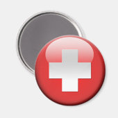 Schweizer Flagge 2.0 Magnet (Vorderseite/Rückseite)
