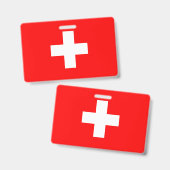Schweizer Flagge Ausweis (Vorder- & Rückseite)