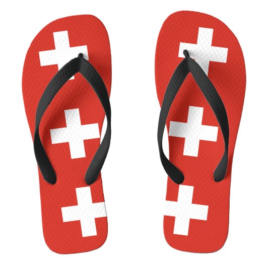 Schweizer Flagge Badesandalen (Fußbett)