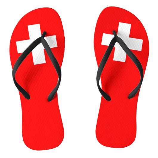 Schweizer Flagge Badesandalen (Fußbett)