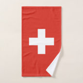 Schweizer Flagge Badhandtuch Set (Handtuch)