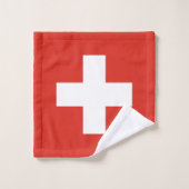 Schweizer Flagge Badhandtuch Set (Waschlappen)