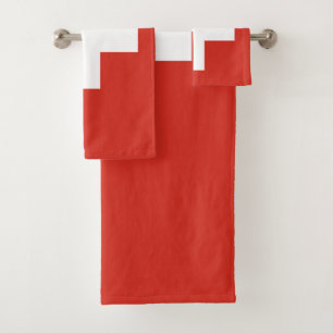 Schweizer Flagge Badhandtuch Set