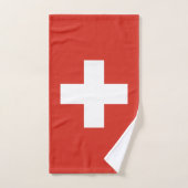 Schweizer Flagge Badhandtuch Set (Handtuch)