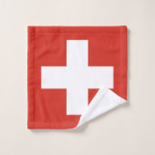 Schweizer Flagge Badhandtuch Set (Waschlappen)