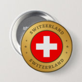 Schweizer Flagge Button (Vorne & Hinten)