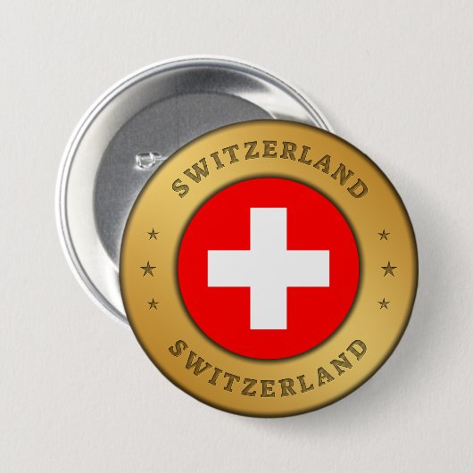 Schweizer Flagge Button (Vorne & Hinten)
