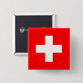 Schweizer Flagge Button (Vorne & Hinten)