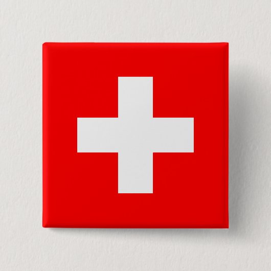 Schweizer Flagge Button (Vorderseite)