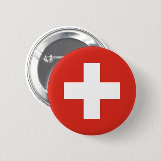 Schweizer Flagge Button (Vorne & Hinten)