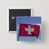 Schweizer Flagge Button (Vorne & Hinten)