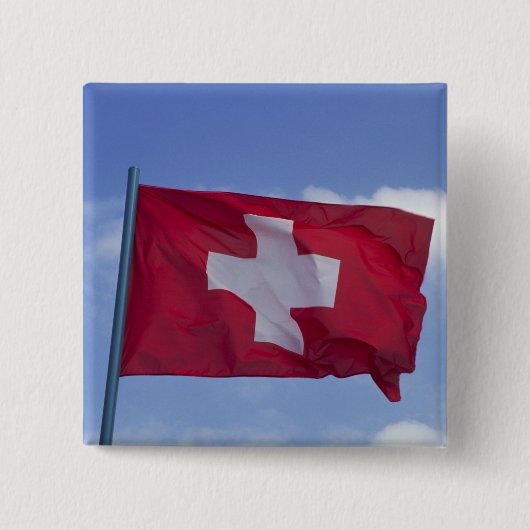 Schweizer Flagge Button (Vorderseite)