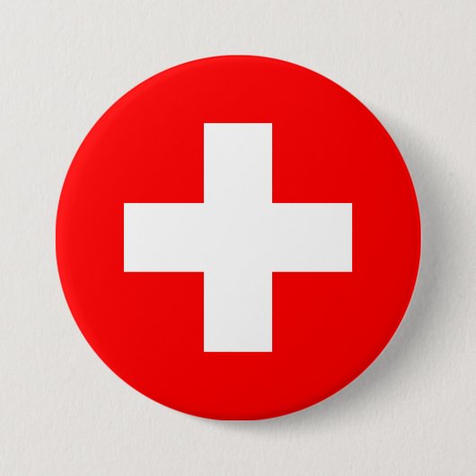 Schweizer Flagge Button (Vorderseite)