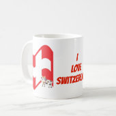 Schweizer Flagge der Liebe I Schweiz | und Kaffeetasse (Vorderseite Links)