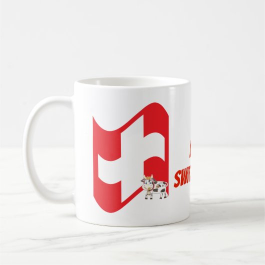 Schweizer Flagge der Liebe I Schweiz | und Kaffeetasse (Links)