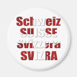 Schweizer Flagge des offiziellen Sprachender Magnet