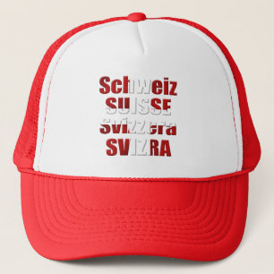 Schweizer Flagge des offiziellen Sprachender Truckerkappe