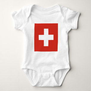 Schweizer Flagge - Die der Nationalflagge der Schw Baby Strampler