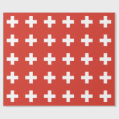 Schweizer Flagge Die Nationalflagge der Schweiz Geschenkpapier (Flach)