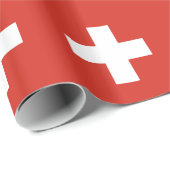 Schweizer Flagge Die Nationalflagge der Schweiz Geschenkpapier (Rolleneckpunkt)