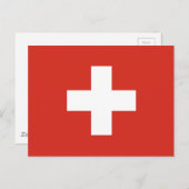 Schweizer Flagge Die Nationalflagge der Schweiz Postkarte (Vorne/Hinten)