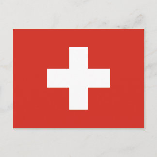 Schweizer Flagge Die Nationalflagge der Schweiz Postkarte