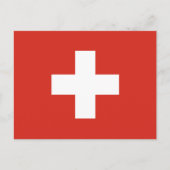 Schweizer Flagge Die Nationalflagge der Schweiz Postkarte (Vorderseite)