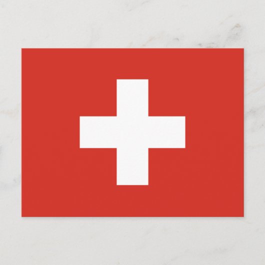 Schweizer Flagge Die Nationalflagge der Schweiz Postkarte (Vorderseite)