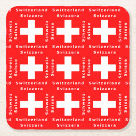 Schweizer Flagge die Schweiz Schweiz Suisse Rechteckiger Pappuntersetzer