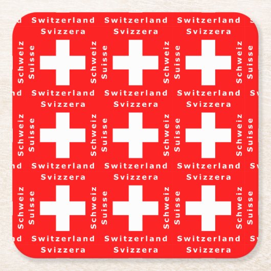 Schweizer Flagge die Schweiz Schweiz Suisse Rechteckiger Pappuntersetzer (Vorderseite)