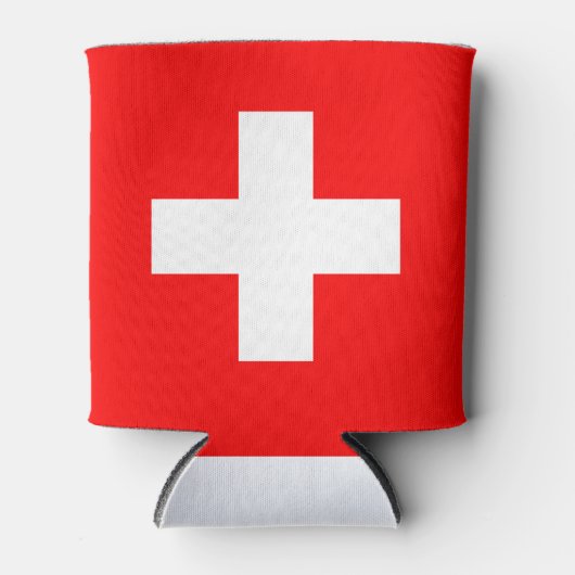Schweizer Flagge Dosenkühler (Vorderseite)