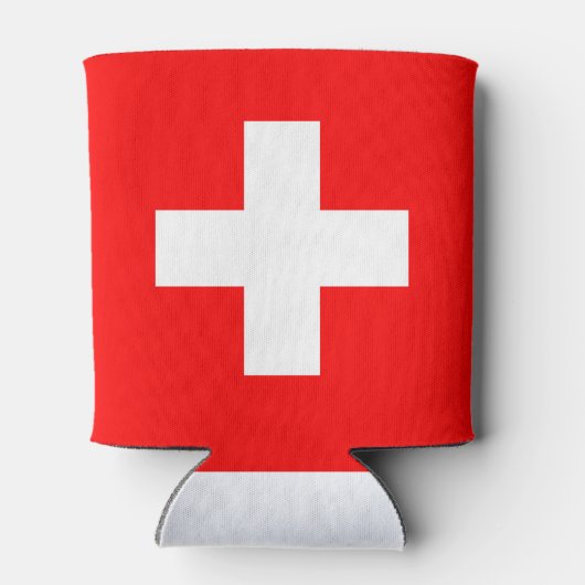 Schweizer Flagge Dosenkühler (Rückseite)