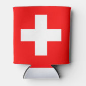 Schweizer Flagge Dosenkühler (Vorderseite)