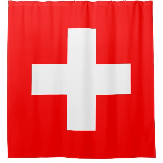 Schweizer Flagge Duschvorhang (Vorderseite)