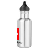 Schweizer Flagge Edelstahlflasche (Rechts)