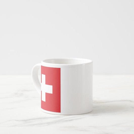 Schweizer Flagge Espressotasse (Vorderseite Links)