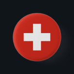 Schweizer Flagge, Flagge der Schweiz Button<br><div class="desc">Schweizer Flagge,  Flagge der Schweiz Schaltfläche/Abzeichen von World Flags United.</div>